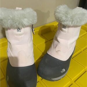 The North Face Light Pink and Dark Gray Boots